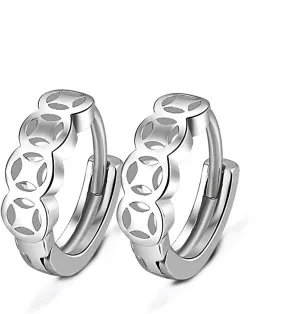 Gold-Plated 925 Sterling Silver hoops earrings for Women hypoallergenic
