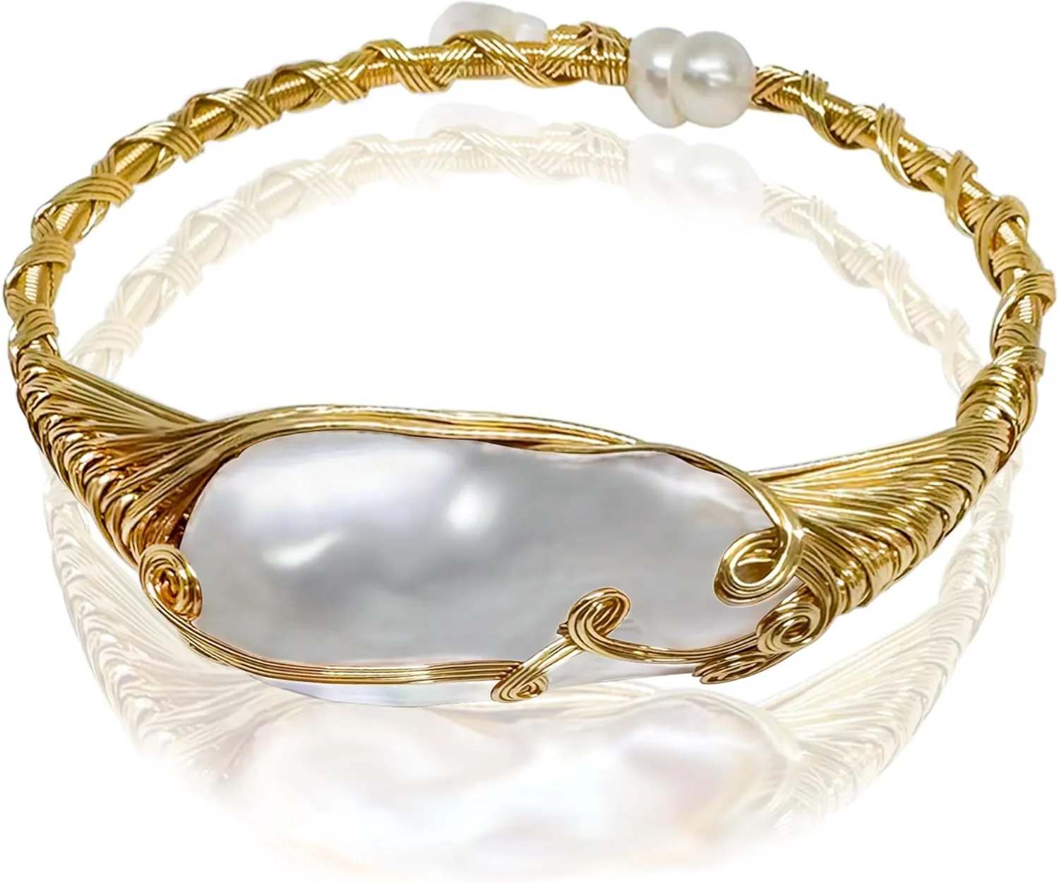 Handcrafted Baroque Bracelet- Women's Bracelets Fashionable Cute Pearl Bracelets-pearl bracelets for women gold