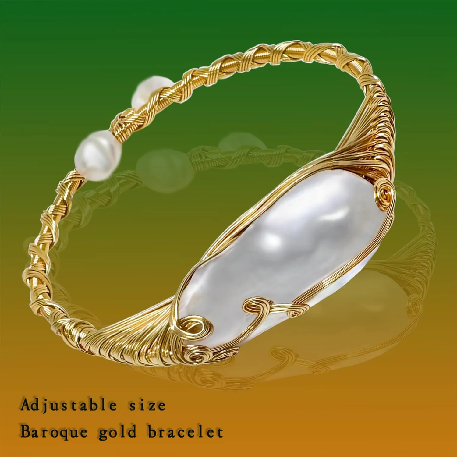 Handcrafted Baroque Bracelet- Women's Bracelets Fashionable Cute Pearl Bracelets-pearl bracelets for women gold