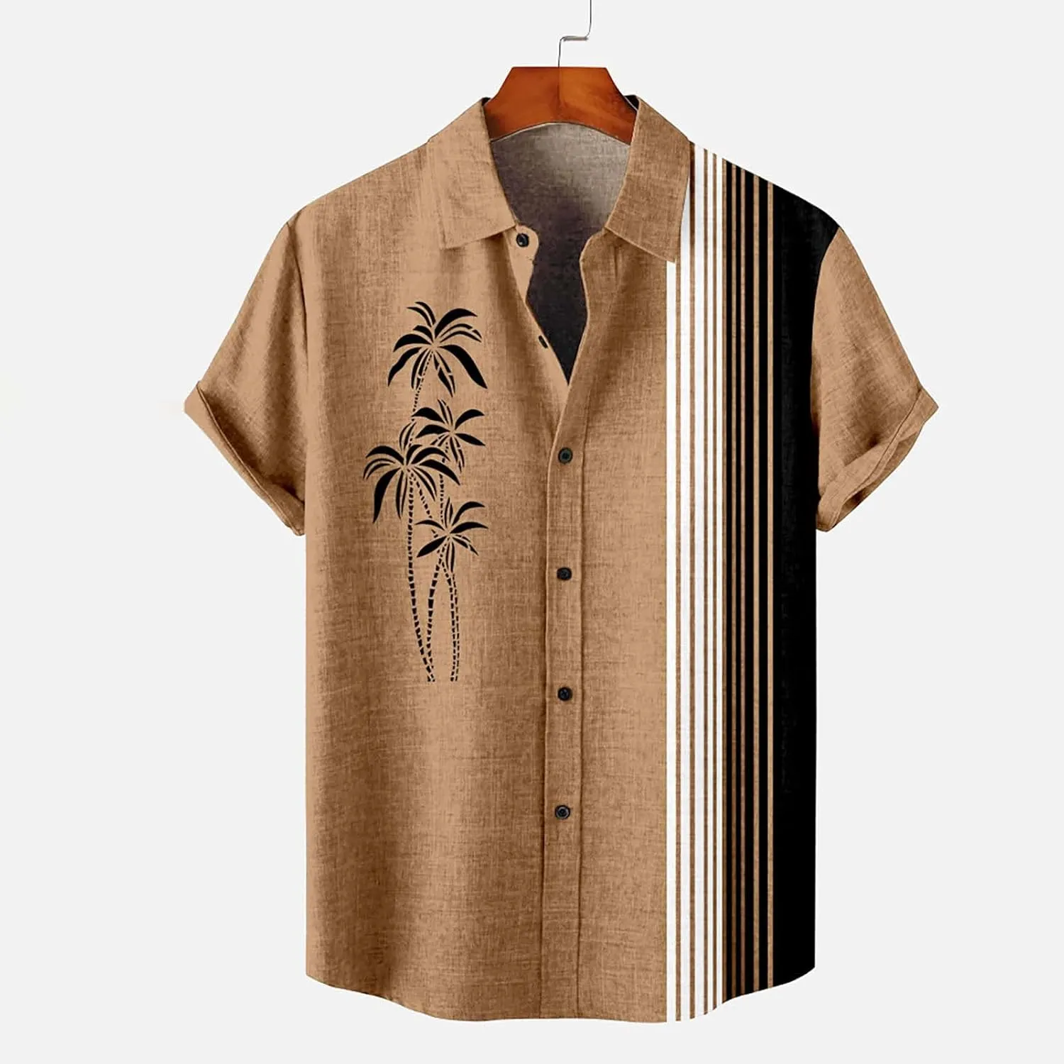 Hawaiian Shirt for Men Shirts Men's Retro Bowling Shirts 50s Rockabilly Style Button Down Shirts Cuban