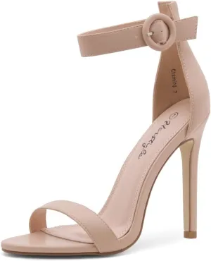 Herstyle Charming Womens Heeled Dress Sandals Open Toe Ankle Strap High Stiletto Wedding Party Pump Shoes