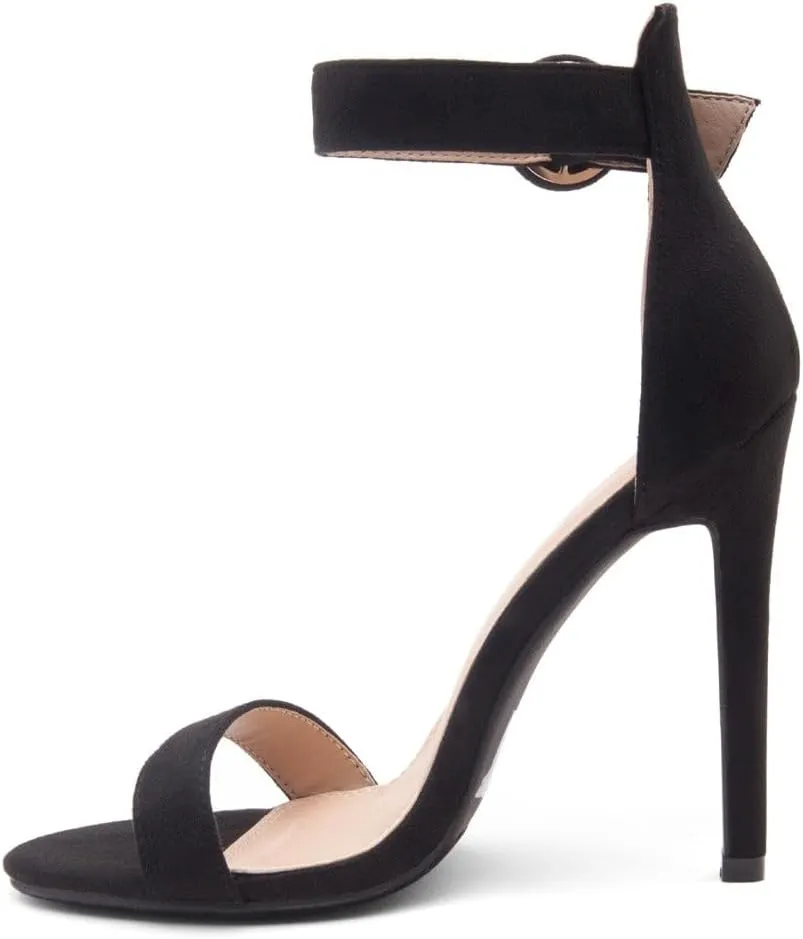 Herstyle Charming Womens Heeled Dress Sandals Open Toe Ankle Strap High Stiletto Wedding Party Pump Shoes