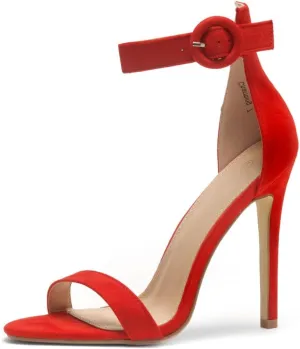 Herstyle Charming Womens Heeled Dress Sandals Open Toe Ankle Strap High Stiletto Wedding Party Pump Shoes
