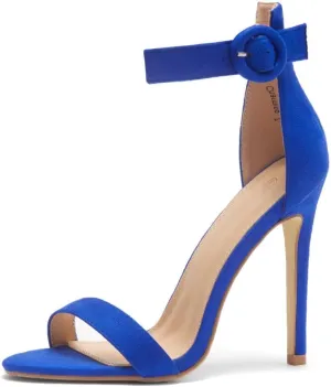 Herstyle Charming Womens Heeled Dress Sandals Open Toe Ankle Strap High Stiletto Wedding Party Pump Shoes