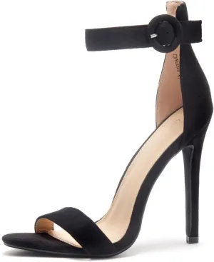 Herstyle Charming Womens Heeled Dress Sandals Open Toe Ankle Strap High Stiletto Wedding Party Pump Shoes