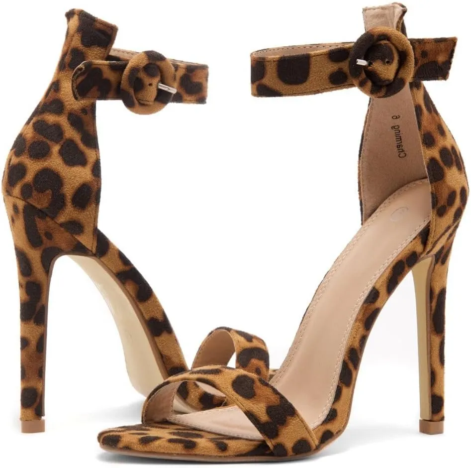 Herstyle Charming Womens Heeled Dress Sandals Open Toe Ankle Strap High Stiletto Wedding Party Pump Shoes