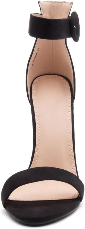 Herstyle Charming Womens Heeled Dress Sandals Open Toe Ankle Strap High Stiletto Wedding Party Pump Shoes