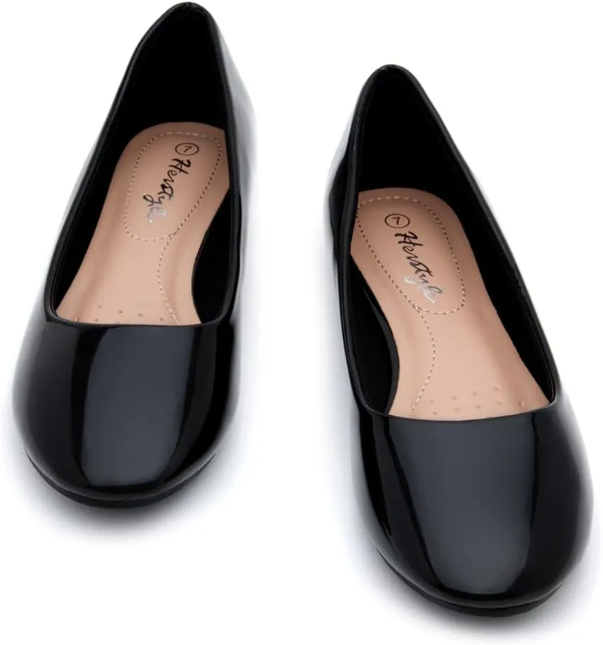 Herstyle Ever Memory Women's Ballet Flats Dressy Flat Shoes Almond Toe Ballerina Comfortable Slip-On Casual Flats for Daily Wear Work Office and Party