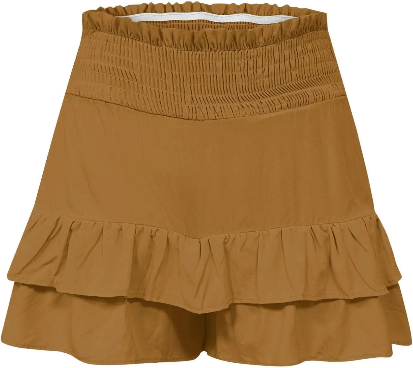 High Waisted Ruffle Shorts for Women Pleated Hem Casual Athletic Culottes Bermuda Shorts 2024 Summer Trendy Clothes