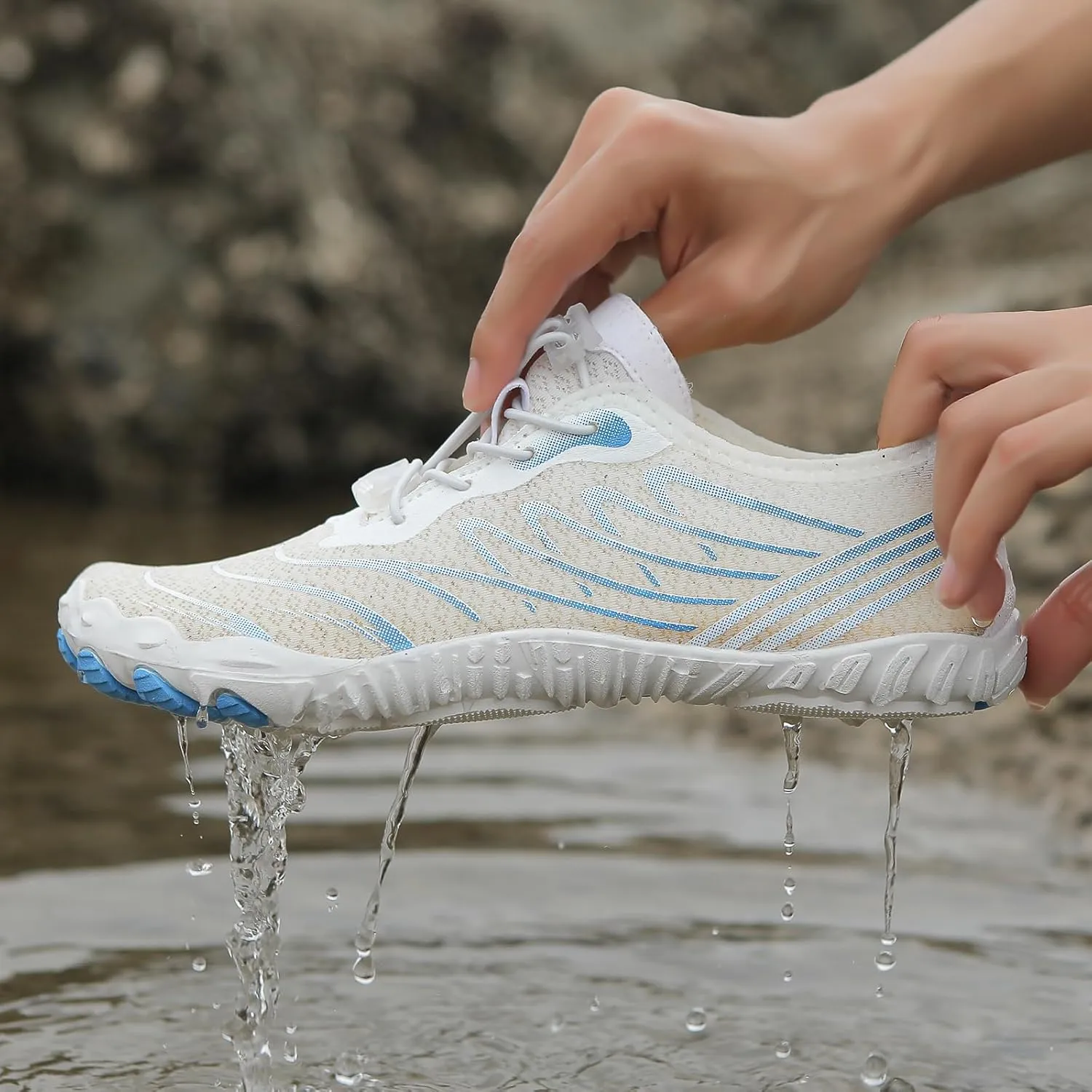 Hike Barefoot Shoes for Women Men Quick Dry Waterproof Barefoot Footwear Anti-Slip Grounding Shoes Running Healthy Athletic Sneaker Lightweight Beach Swim Outdoor Shoe