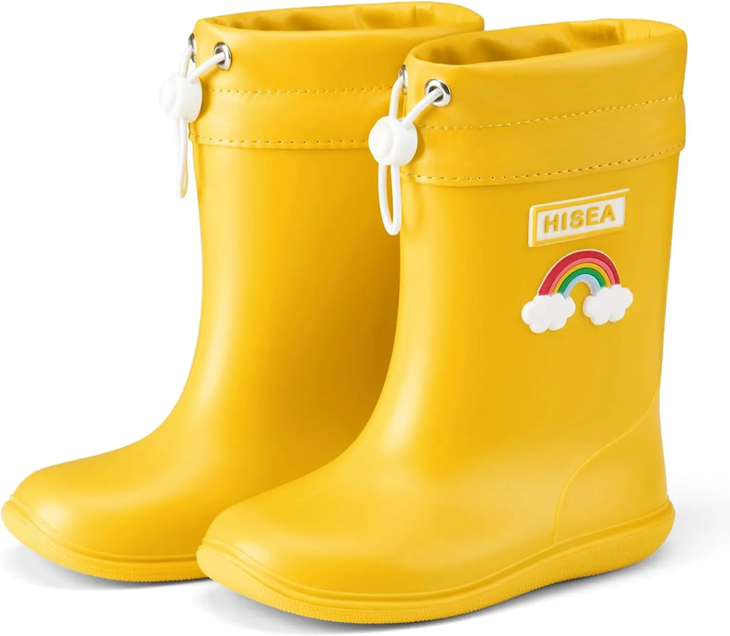 HISEA Toddler Rain Boots Waterproof, Baby Kids Short Rubber Rain Shoes Lightweight for Boys Girls