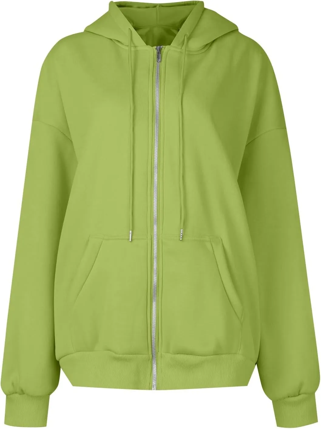 Hoodies for Women 2024 Oversized Long Sleeve Sweatshirts Casual Solid Y2K Jacket Fall Fashion Clothes with Pockets