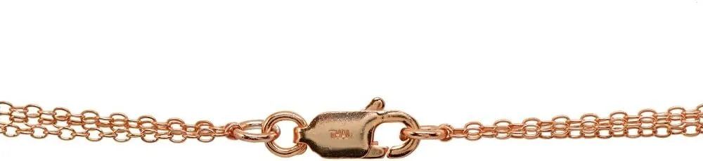 Hoops & Loops 925 Sterling Silver Polished Intertwined Triple Hoop Pendant Necklace for Women, Silver, Yellow Gold, Rose Gold