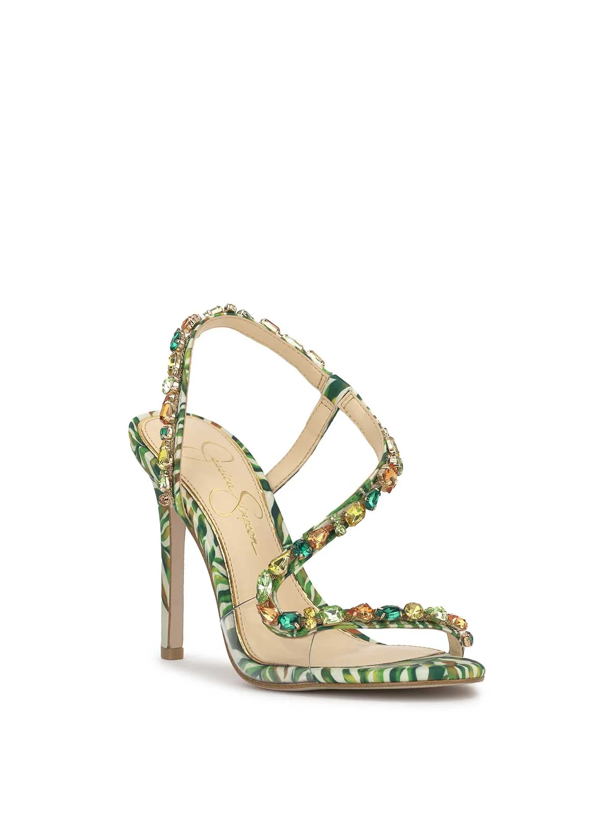 Jaycin High Heel in Green Jungle