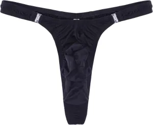 JEShifangjiusu Mens Patent Leather Hollow Out Shiny Bulge Pouch Bikini Briefs Boxer Shorts G-String Thong T-Back Sissy Pantie