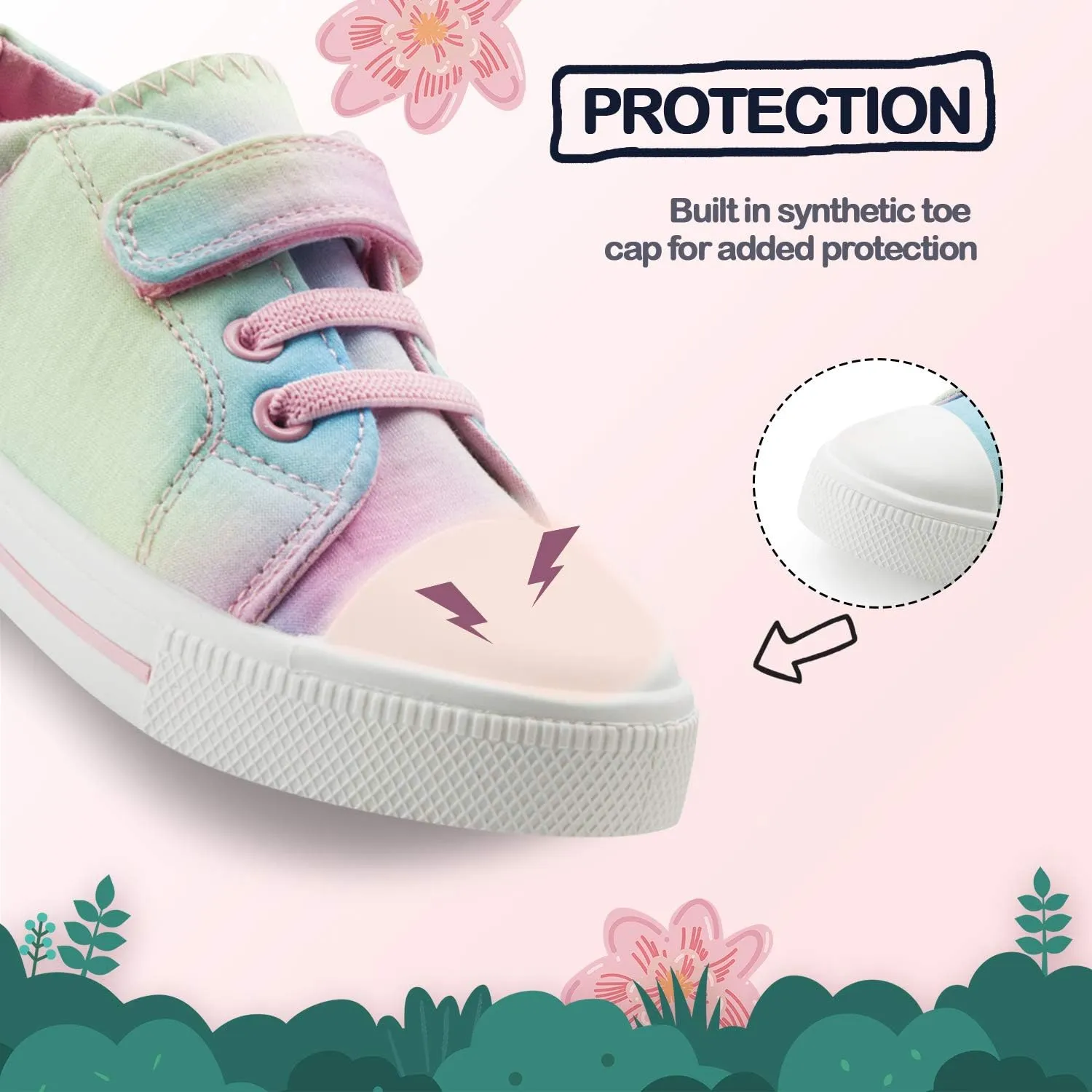 K KomForme Toddler Shoes Boys Girls Canvas Sneakers Size 4-13