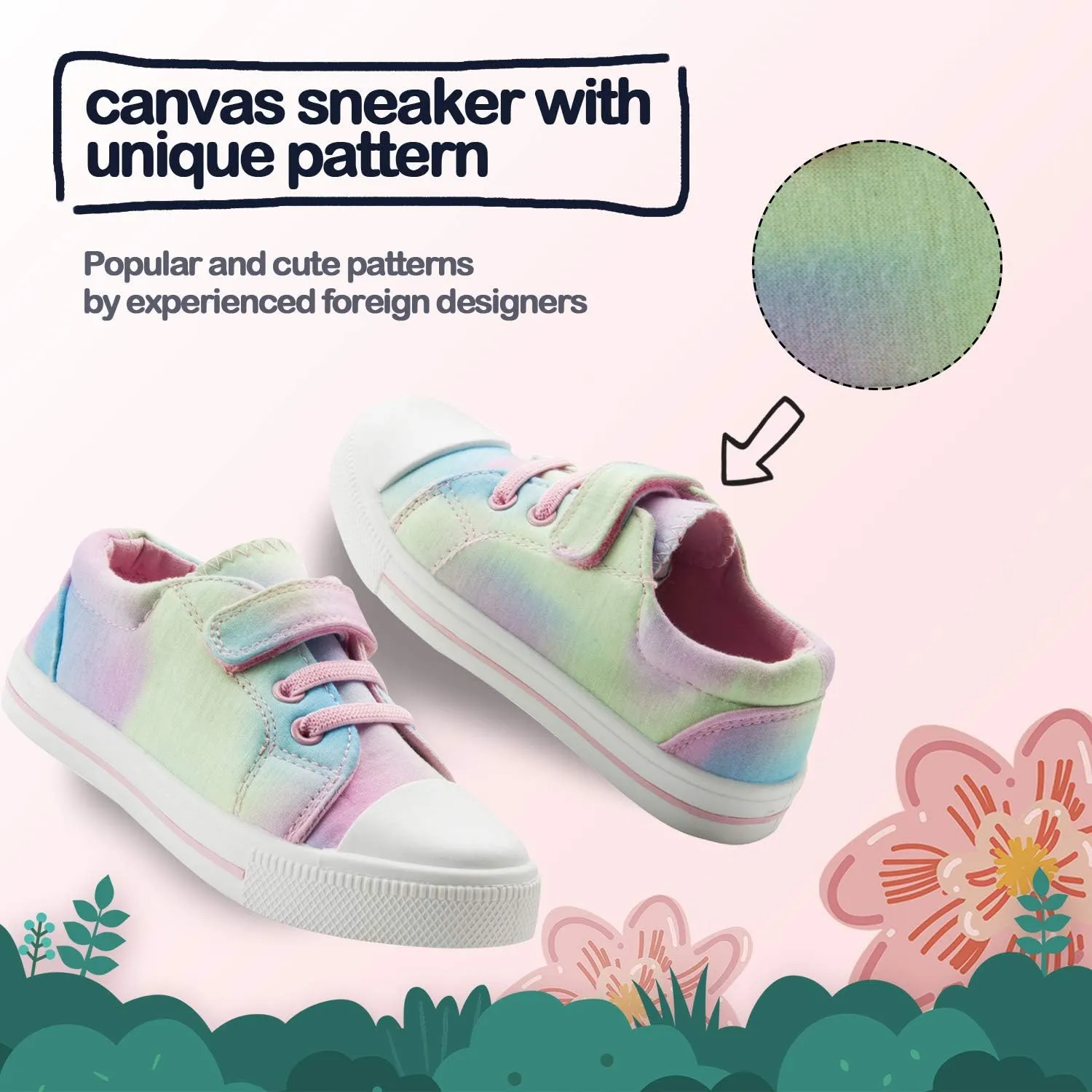 K KomForme Toddler Shoes Boys Girls Canvas Sneakers Size 4-13