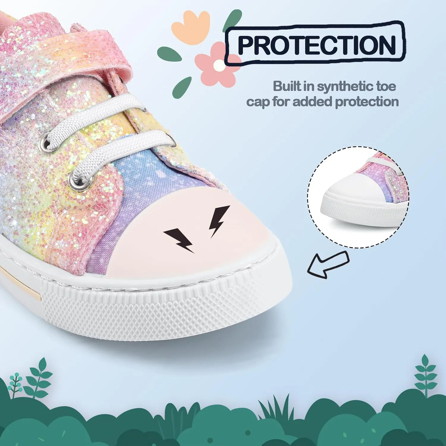 K KomForme Toddler Shoes Boys Girls Canvas Sneakers Size 4-13