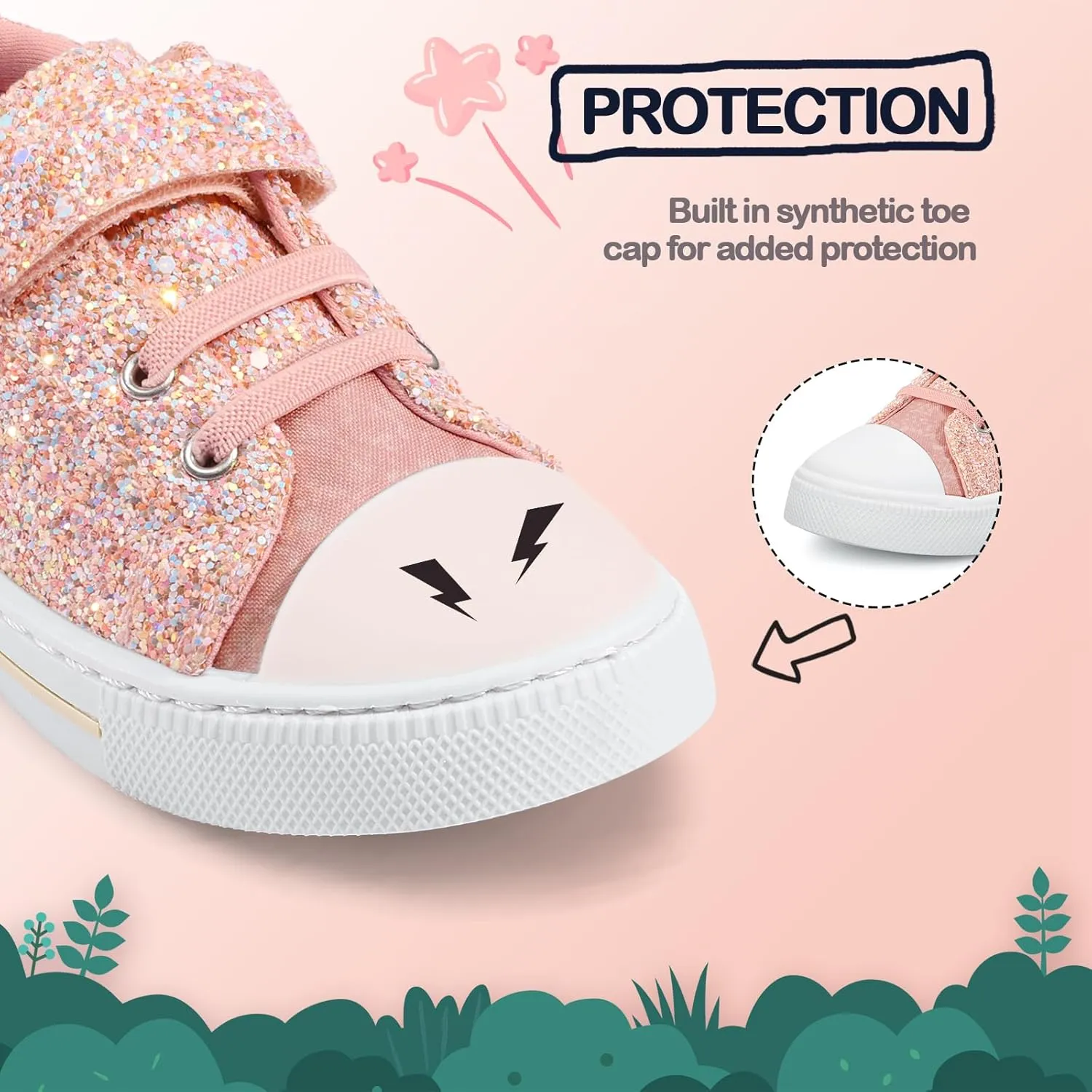 K KomForme Toddler Shoes Boys Girls Canvas Sneakers Size 4-13