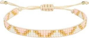 KELITCH Colorful Miyuki Beaded Bracelets Wax Rope Wrap Bracelets Delicated Handmade Multi-Pattern Bracelets Friendship Bracelets for Women Jewelry