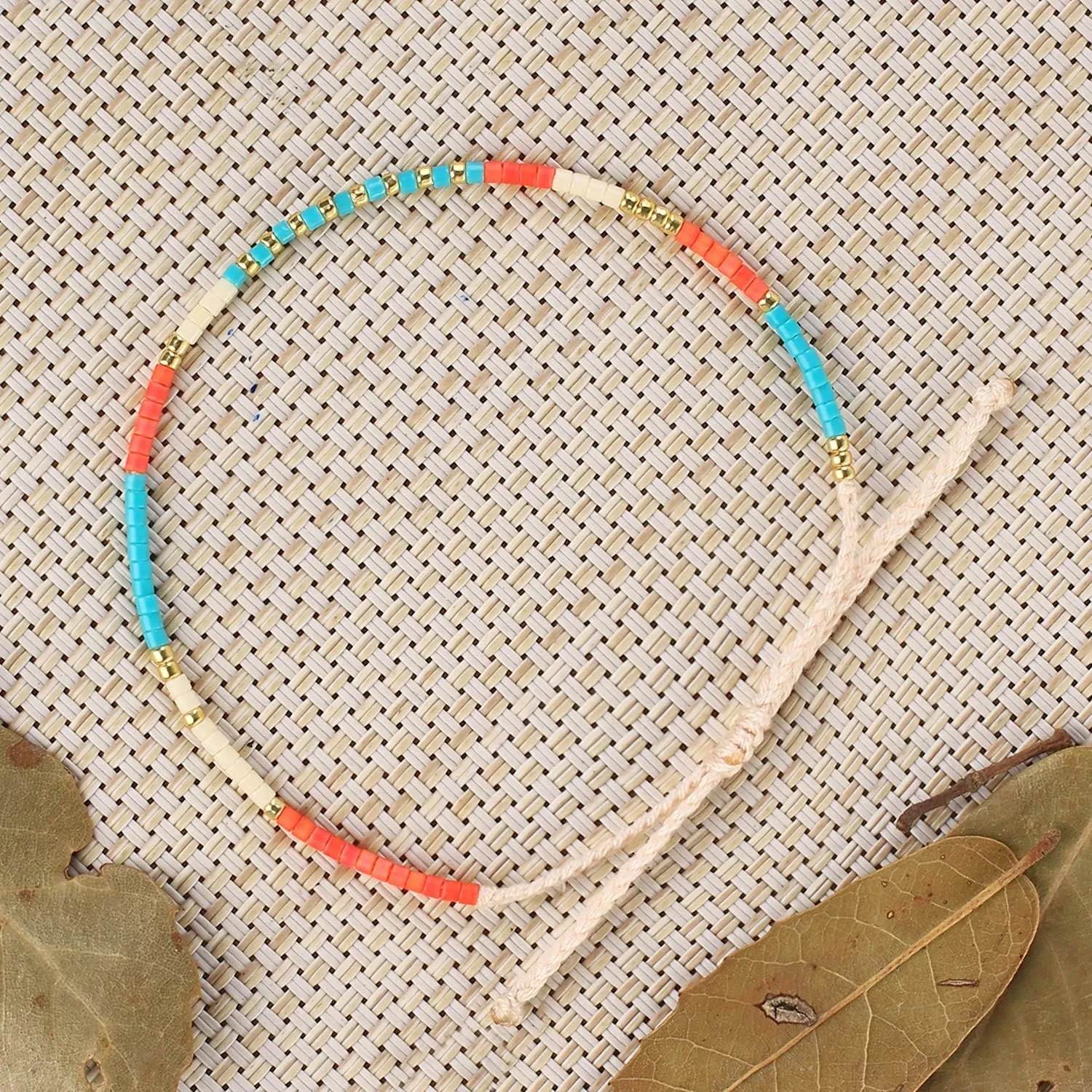 KELITCH Colorful Seed Beads Friendship Bracelets Handmade Thin Strand Bracelets Women Boho Beach Bracelets