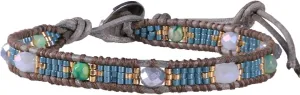 KELITCH Crystal Miyuki Beaded Strand Bracelets Friendship Bracelets Handmade Wrap Bracelets for Womens