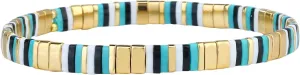 KELITCH Ethnic Tila Beaded Bracelets Handmade Friendship Stretch Bracelets Women Beach Bracelets - 10B