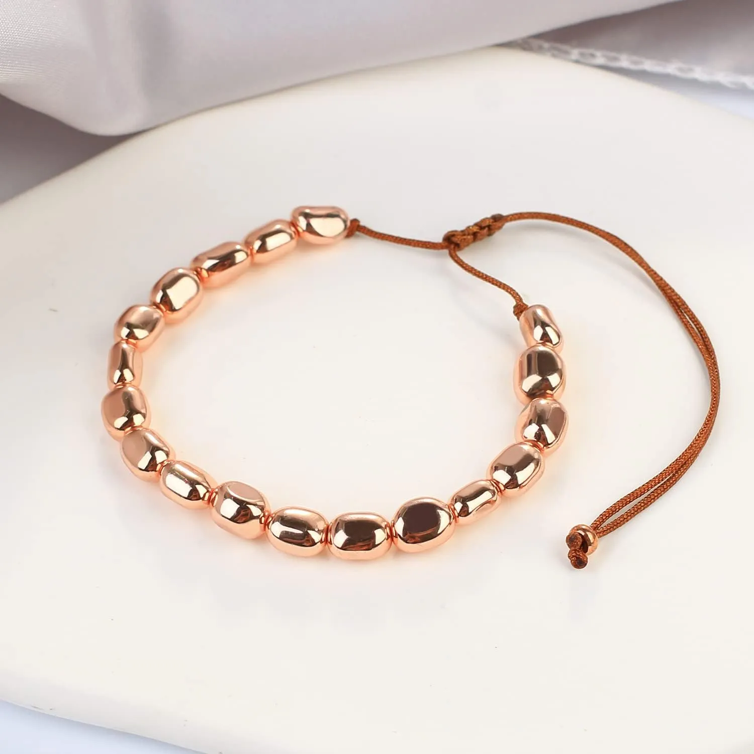 KELITCH Gold-Plated Beaded Bracelets Handmade Thin Strand Bracelets Classic Bracelets For Women