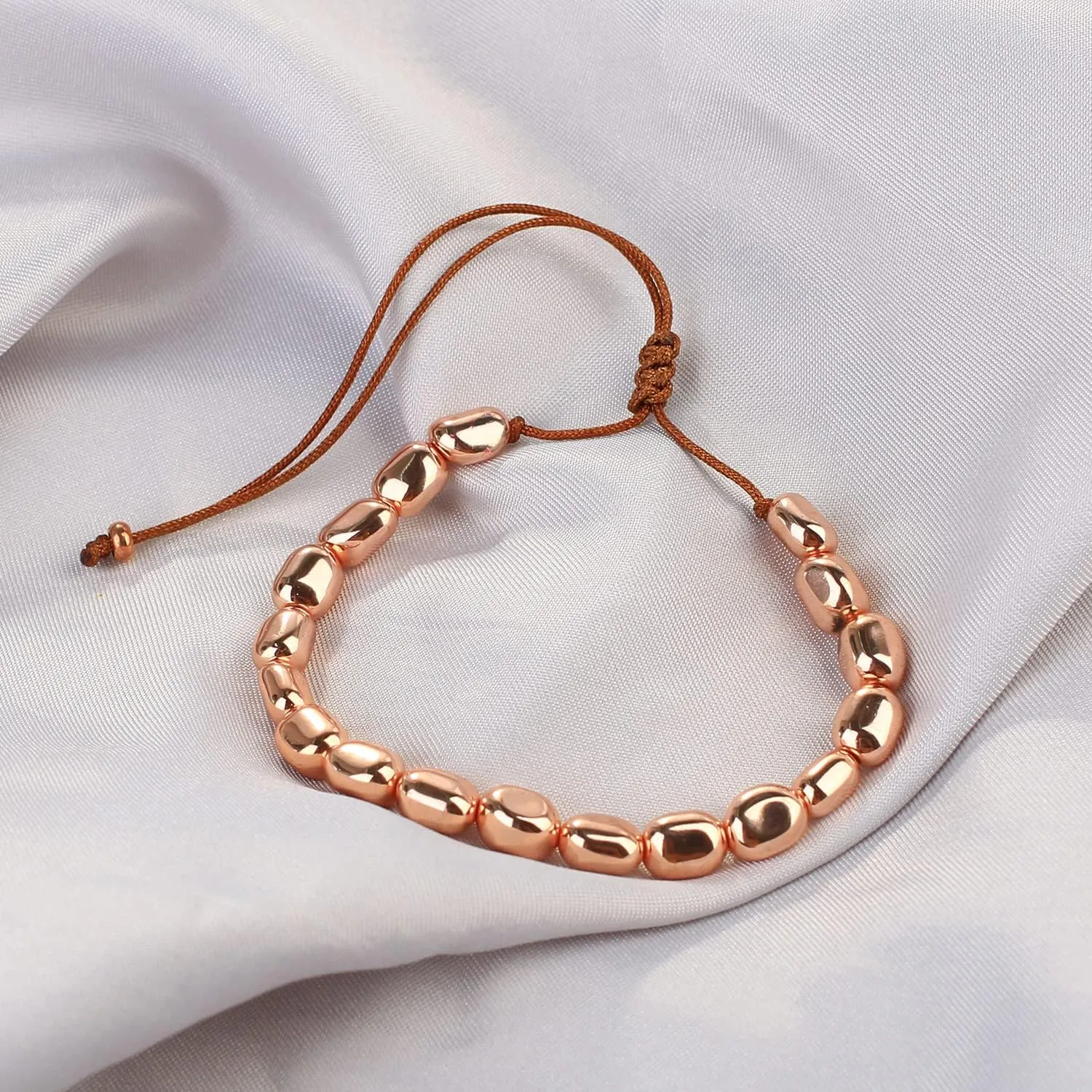 KELITCH Gold-Plated Beaded Bracelets Handmade Thin Strand Bracelets Classic Bracelets For Women