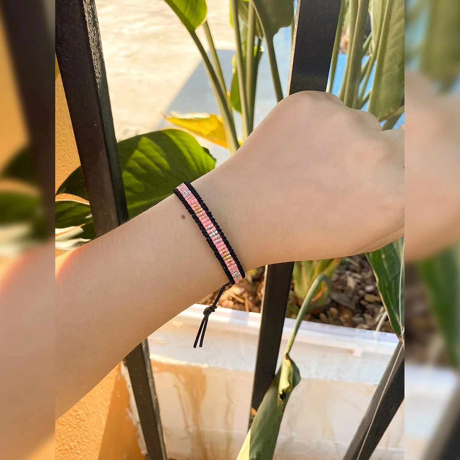 KELITCH Handmade Leather Wrap Bracelets Miyuki Seed Beaded Bracelets Friendship Bracelets for Womens