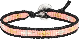 KELITCH Handmade Leather Wrap Bracelets Miyuki Seed Beaded Bracelets Friendship Bracelets for Womens