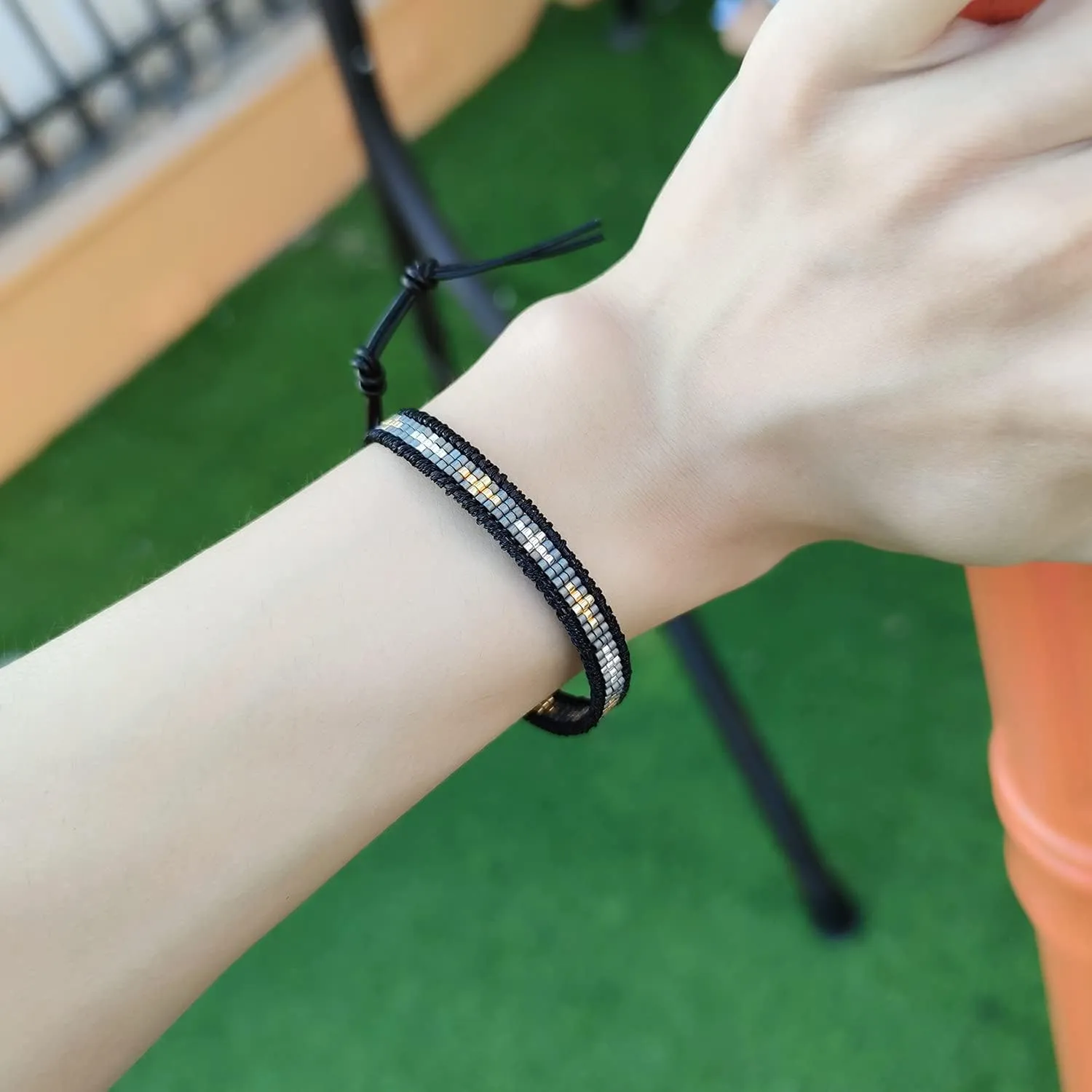 KELITCH Handmade Leather Wrap Bracelets Miyuki Seed Beaded Bracelets Friendship Bracelets for Womens