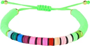 KELITCH New Strand Bracelets Rainbow Color Heishi Beads Bracelets Handmade Friendship Bracelets for Women