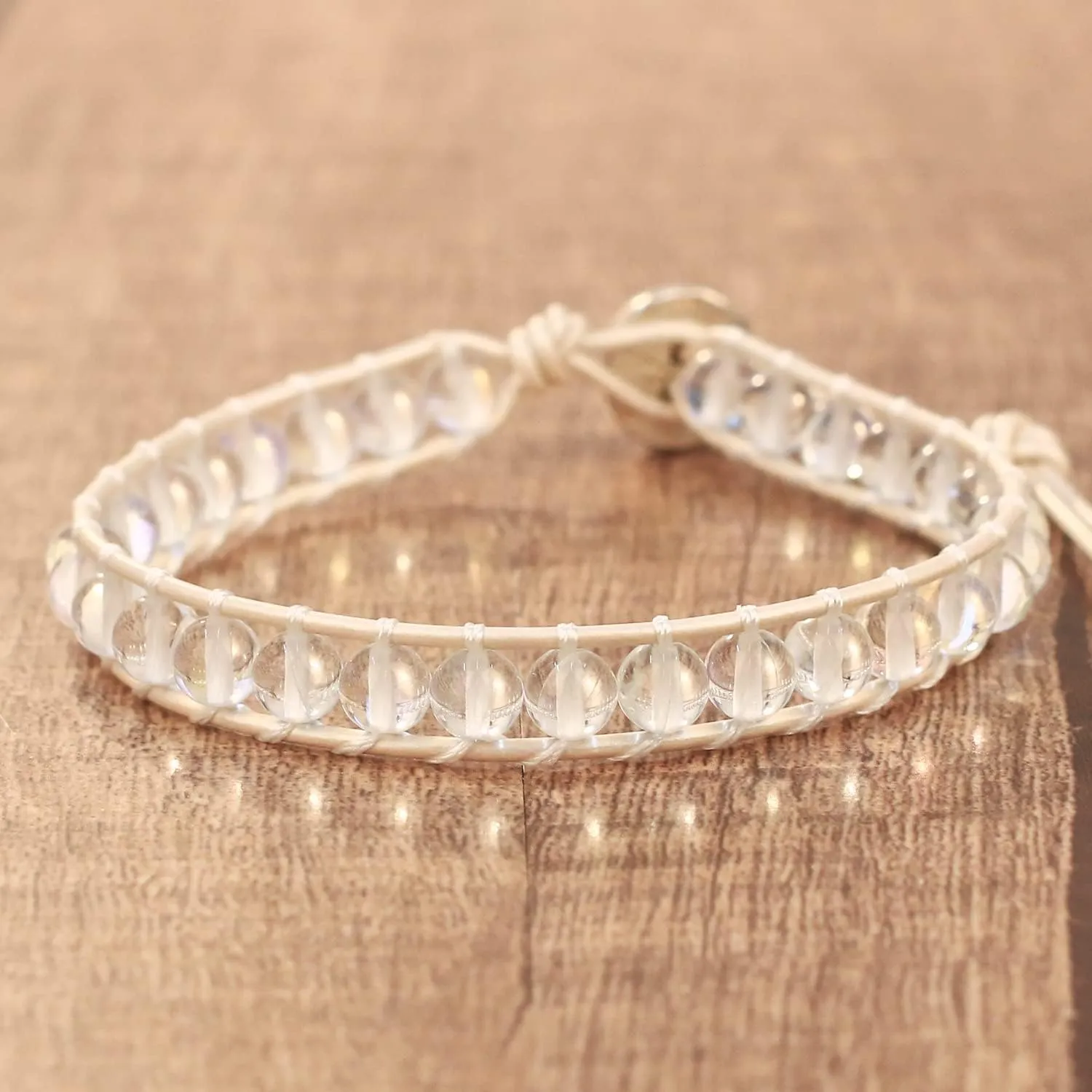 KELITCH Single Wrap Bracelets Flash Crystal Beaded Bracelets Strands Bracelets Women Bangles Cuff Jewelry