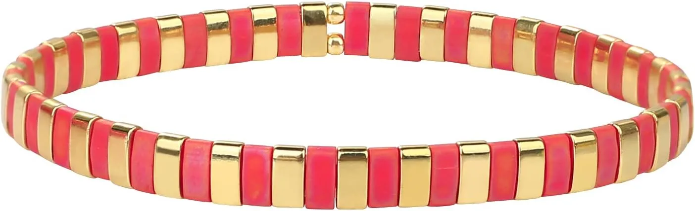 KELITCH Women Friendship Stretch Bracelets Handmade Wrap Colorful Strand Bracelets Fashion Beach Bracelets