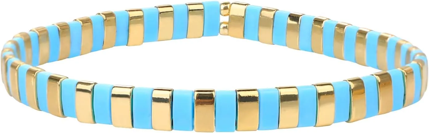 KELITCH Women Friendship Stretch Bracelets Handmade Wrap Colorful Strand Bracelets Fashion Beach Bracelets
