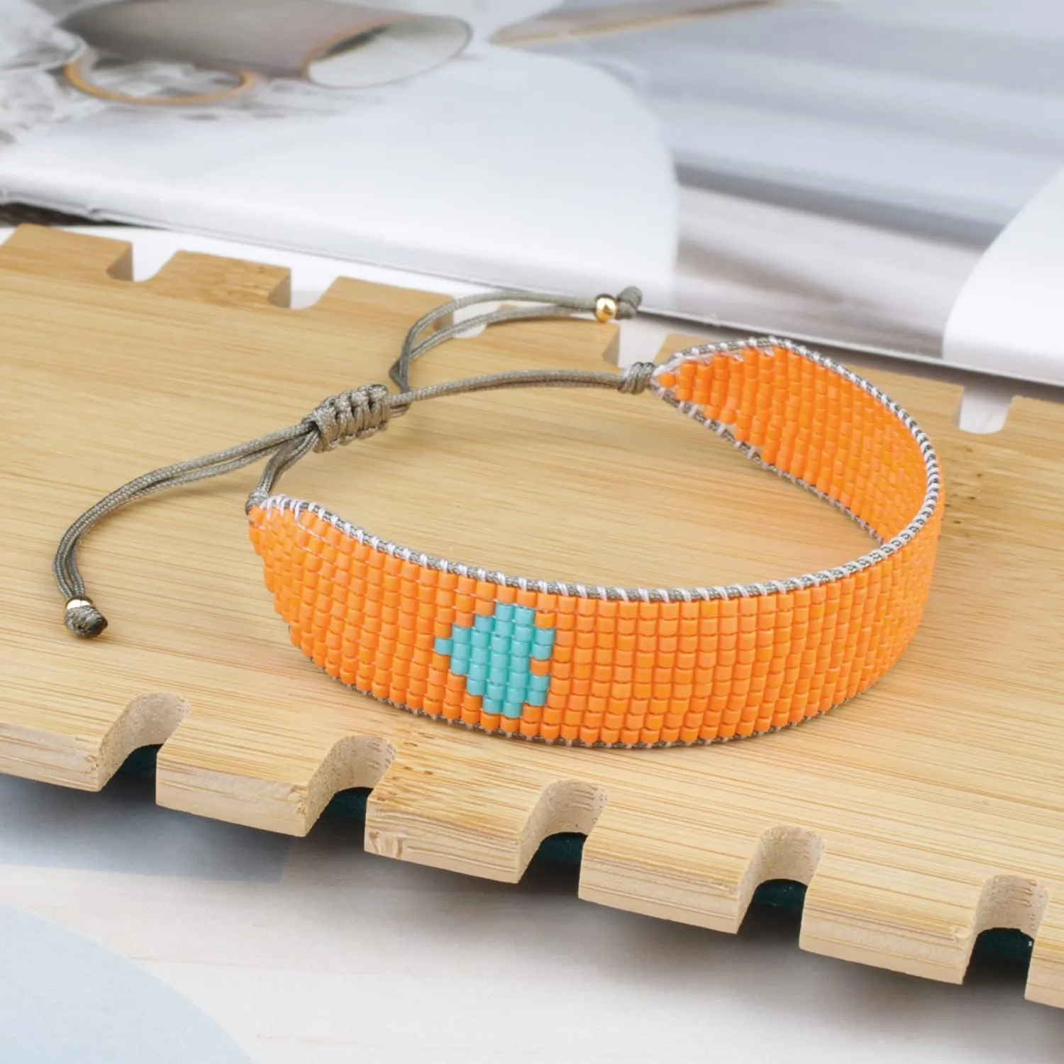 KELITCH Women Heart Wrap Bracelets Colorful Heart Miyuki Beads Friendship Bracelets Handmade Strand Bracelets