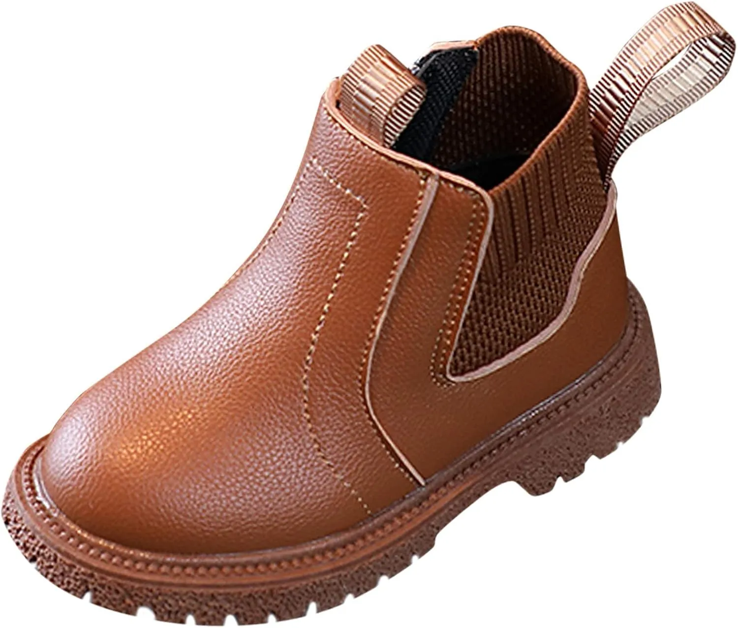 Kids Girls Ankle Bootie with Side Zipper Dress Boot Youth Toddler Waterproof Outdoor Winter Booties Leather Shoes