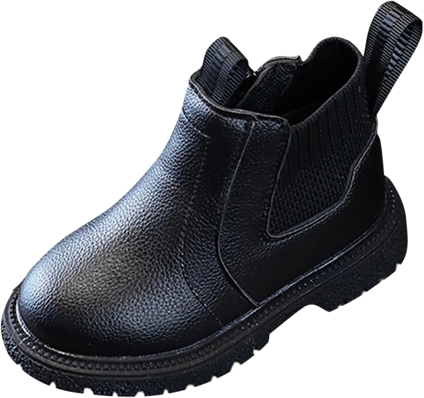 Kids Girls Ankle Bootie with Side Zipper Dress Boot Youth Toddler Waterproof Outdoor Winter Booties Leather Shoes