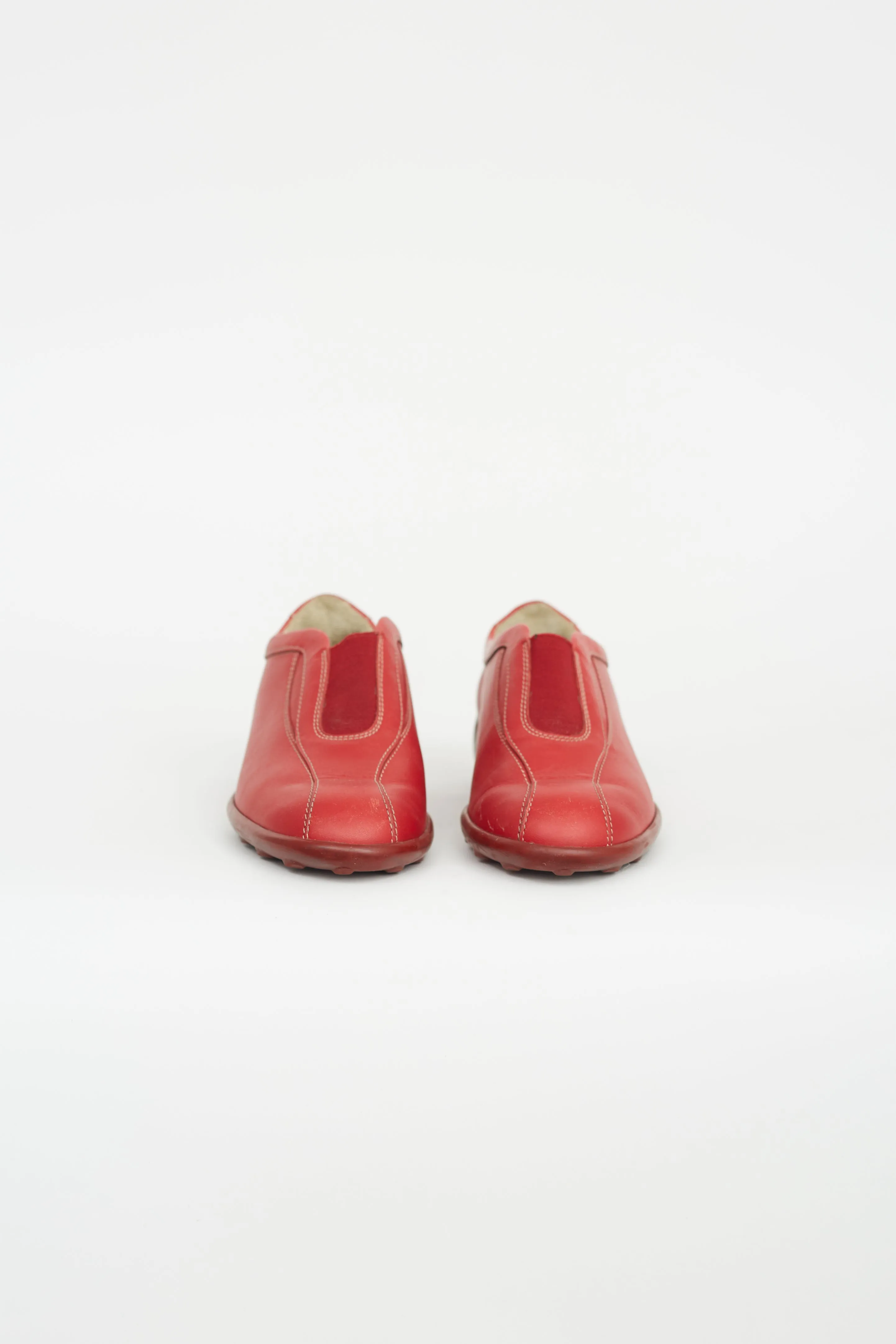 Kids Red Leather Loafer
