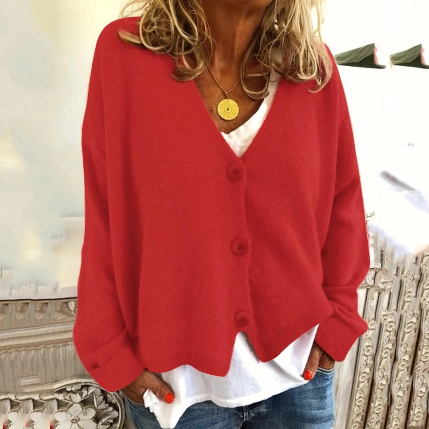 Ladies Cardigan Breasted Knitwear Soild Cardigan Long Loose Winter Overcoats Comfy Boho Athletic Trench Coat Cozy