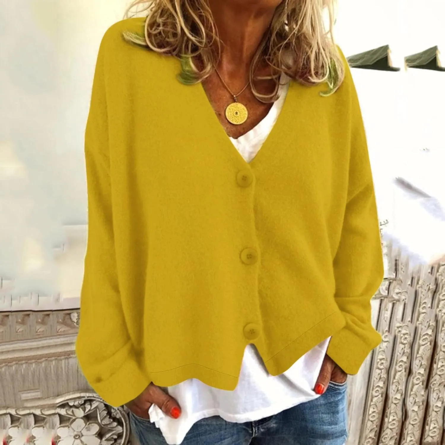 Ladies Cardigan Breasted Knitwear Soild Cardigan Long Loose Winter Overcoats Comfy Boho Athletic Trench Coat Cozy