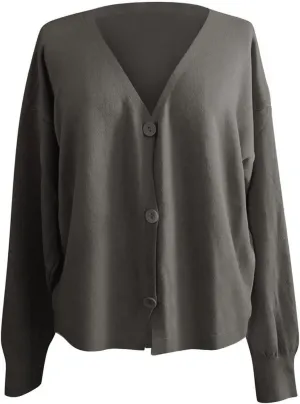 Ladies Cardigan Breasted Knitwear Soild Cardigan Long Loose Winter Overcoats Comfy Boho Athletic Trench Coat Cozy