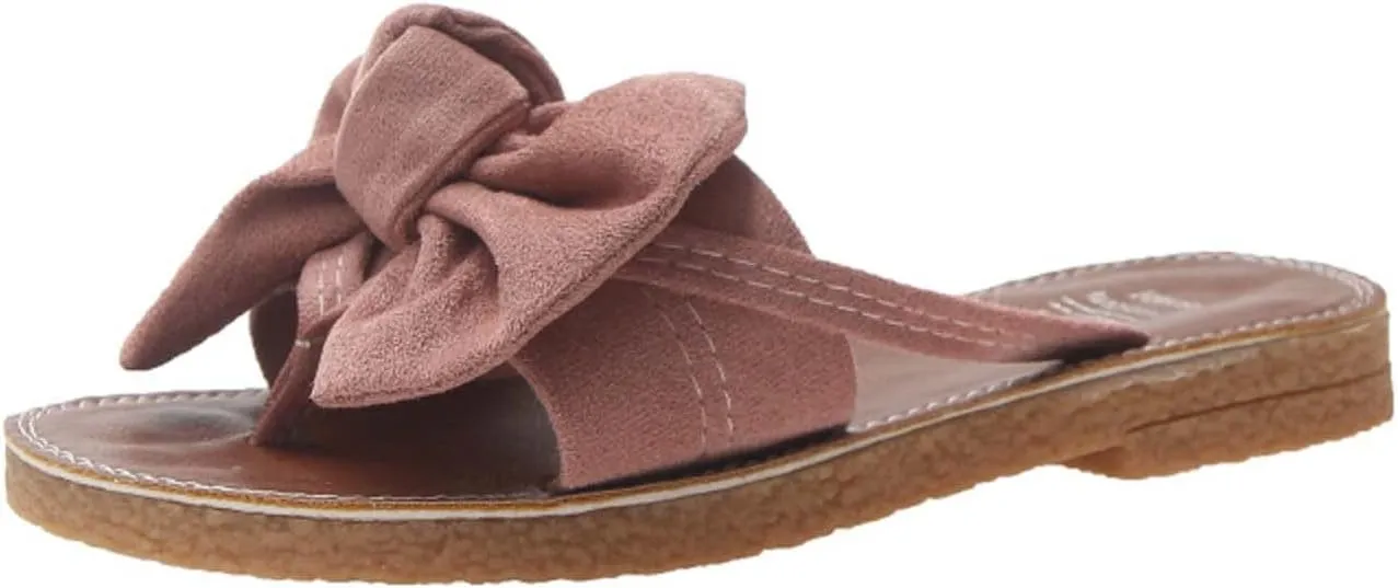 Ladies Dress Sandals Lightweight Elegant Cozy Bowknots Comfy Shoes 2025 Beach Slides Slipper with Arch Support