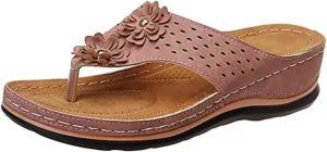 Ladmiple Sandals for Women Casual Summer Womens Orthopedic Sandal Arch Support Roman Open Toe Flip Flops Dressy Shoes