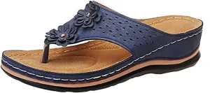 Ladmiple Sandals for Women Casual Summer Womens Orthopedic Sandal Arch Support Roman Open Toe Flip Flops Dressy Shoes