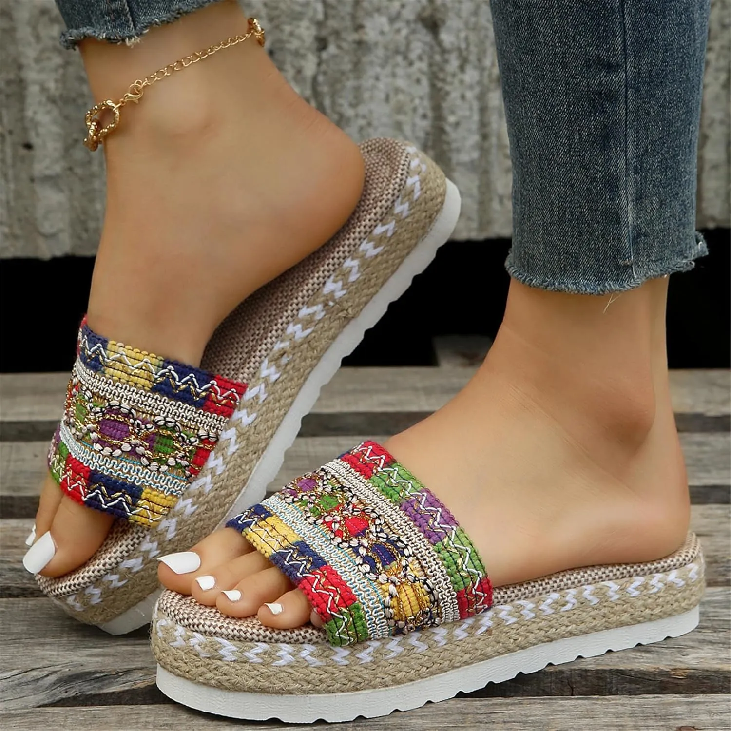 Ladmiple Sandals for Women Dressy Summer,Womens 2023 Cute Bow Knot Beach Comfy Flip Flops Casual Platform Shoes Sandals