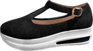 Ladmiple Sandals Women Dressy Summer Comfy Slip On Flip Flops Platform Sandal Causal Travel Ankle Buckle Orthopedic Shoe