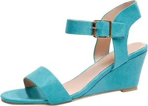 Ladmiple Summer Sandals for Women 2023 Dressy Comfy Slip On Espadrilles Wedge Shoes Open Toe Wedges Travel Casual Sandal