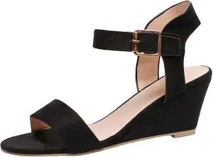 Ladmiple Summer Sandals for Women 2023 Dressy Comfy Slip On Espadrilles Wedge Shoes Open Toe Wedges Travel Casual Sandal